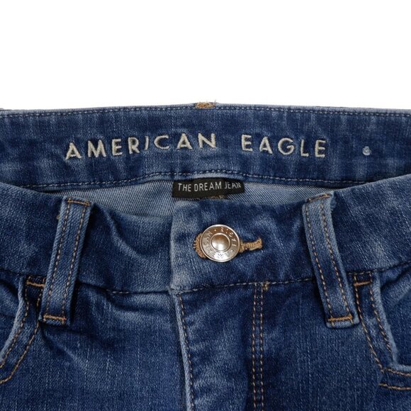 American Eagle Dream Jeans Size 0 Womens Curvy Super Hi Rise Distressed 26x27.5 - Picture 8 of 10